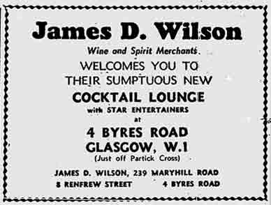 James D Wilson Advert 1970